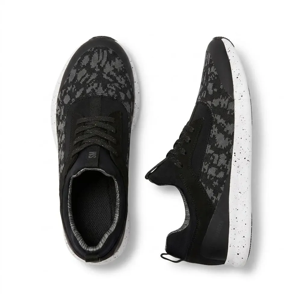 Steve Madden Camper Black Grey Low Knit Shoes Sneakers Casual Mens Size 10